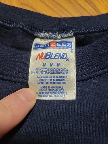 UPS Jerzees Nublend Vintage Sweatshirt Herren Med 50/50 Pullover Blau Lieferung - Bild 5 von 9