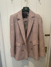 Holland Cooper Double Breasted Blazer Anniversary Pink