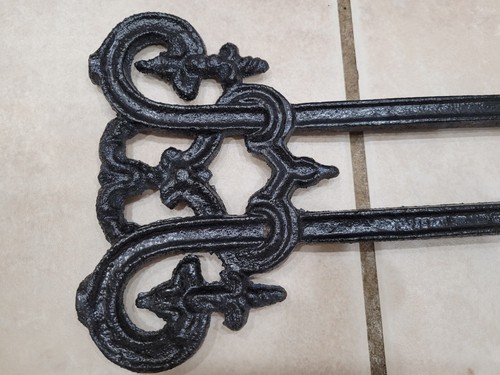 Antique Cast Iron Pediment Scroll Kitchen Plaque HEAVY - Picture 3 of 11