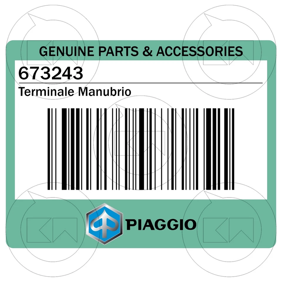 TERMINALE CONTRAPPESO MANUBRIO ORIGINALE PIAGGIO BEVERLY TOURER 125 2007-2010 - Immagine 2 di 3
