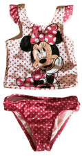 2 piece Disney girls swimsuit Minnie Mouse size 4T red  white polka dots