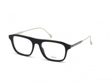 Tod's TO5206 001 Shiny Black Plastic Optical Eyeglasses Frame 53-18-145 TO RX