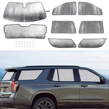 Sun Shade Folding Visor Heat Block Uv Trim For Chevy Suburban Tahoe 21+ Exterior
