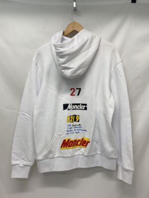 MONCLER hoodie M cotton White print E20918006350 Used | eBay