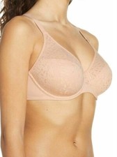 Chantelle 13F1 Norah U/W Unlined Mesh Full Coverage Bra Nude Size 32DDDD US