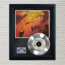 ACDC "Highway To Hell" Framed Silver Reproduction Signed Record Display