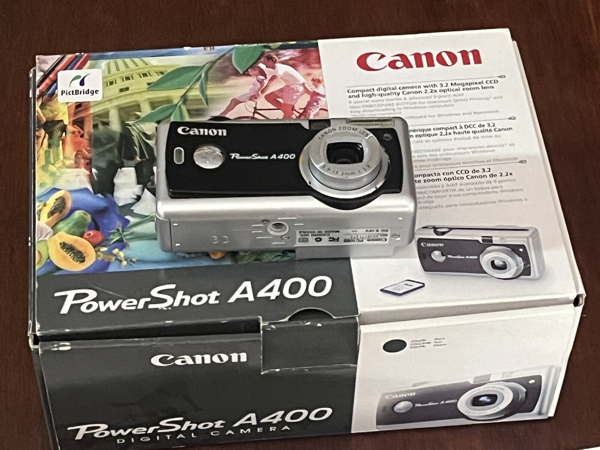 Canon PowerShot A400 Compact Digital Camera PS1080 Black 3.2MP
