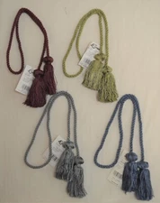 Curtain & Chair Tie Back Conso 27" spread w/ 3" tassels - 14 bright colors!!
