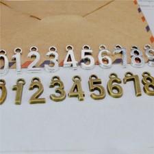 15 6.8MM Alloy Charm Pendant 1-9 NO. Letter DIY Jewelry Crafts 50pcs