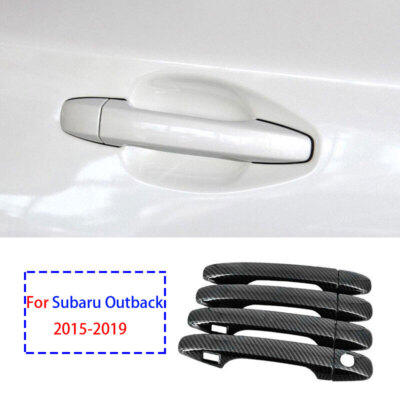 For Subaru Outback 2015-2019 Carbon Fiber Exterior Door Handle Frame Cover Trim