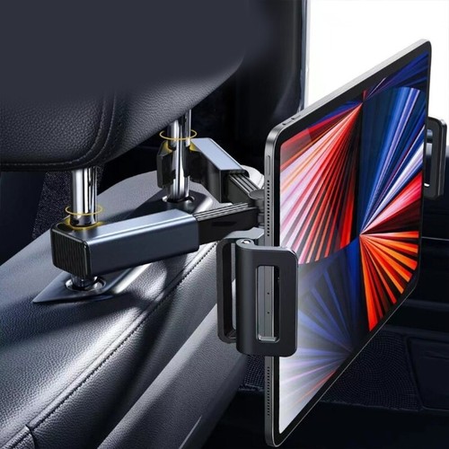 Flexible Car Headrest Bracket Tablet Holder 360° Rotate for 4.7-12.9inch Devices - Photo 5/8