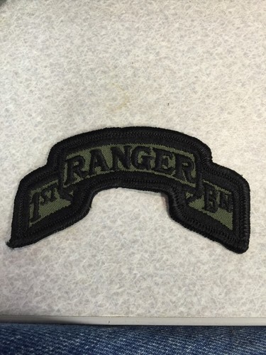 ARMY RANGER SCROLLS - 1st RANGER BATTALION SUBDUED Patch - Foto 1 di 3
