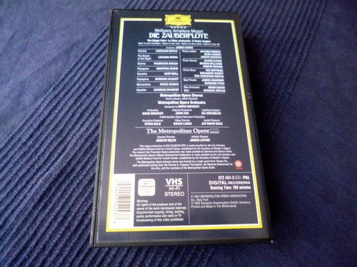VHS Video Tape Die Zauberflöte Magic Flute Kathleen Battle LEVINE Metro Opera DG - Picture 4 of 4