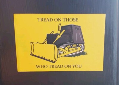 Killdozer Flag MAGNET   Gadsden Flag Don't Tread On Me 2x3'' 