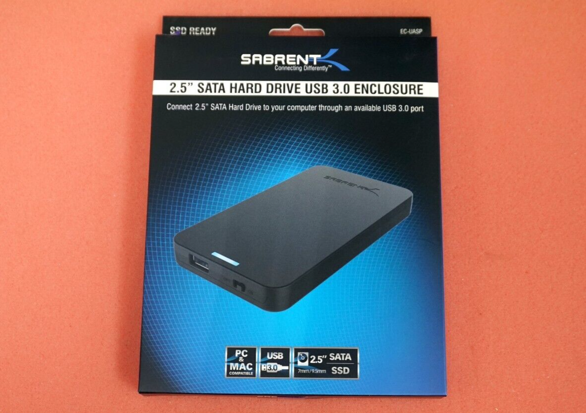 Sabrent SATA/SSD USB Tool-Free External Hard Drive Enclosure  EC-UASP