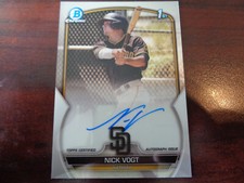 2023 Bowman Chrome Nick Vogt AUTO 1st Year ROOKIE CARD-Padres