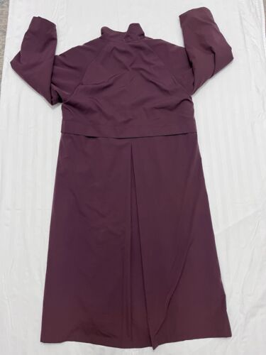 LL Bean Giacca Antipioggia Trench Cappotto Donna Taglia Reg Medium. Bordeaux 0HJ60 - Foto 6 di 8