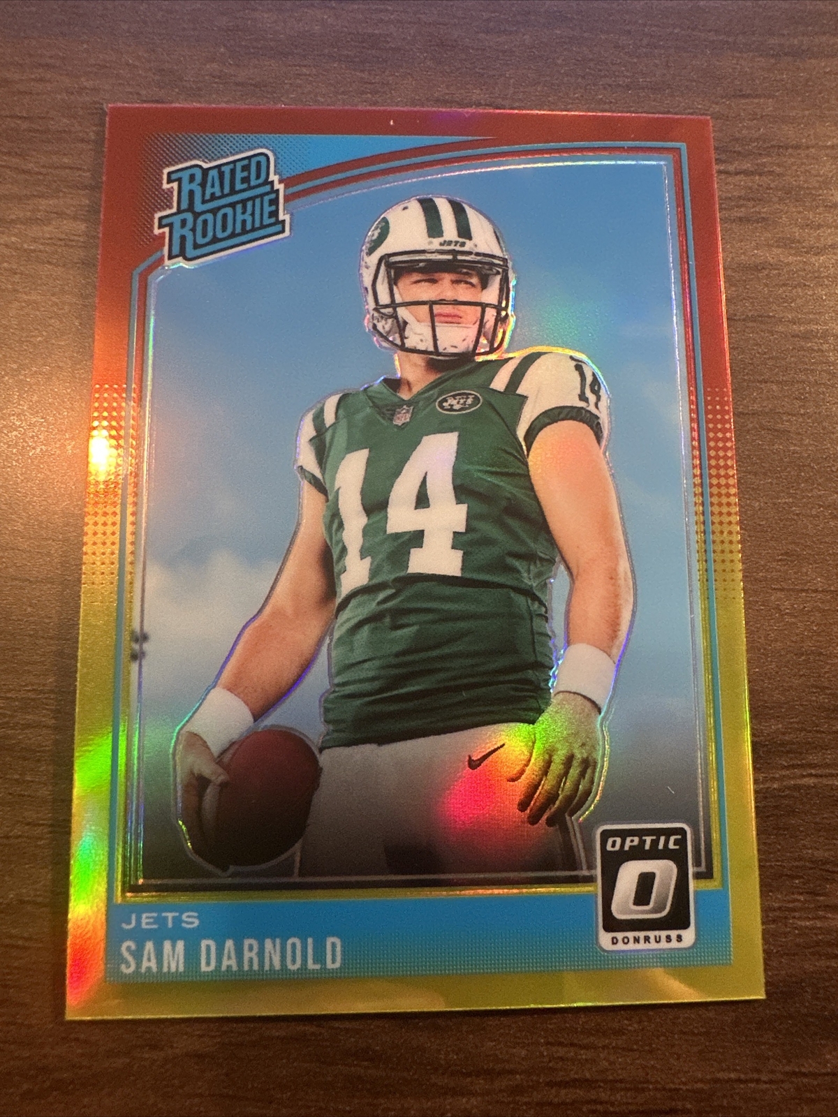 2018 Donruss Optic - Rated Rookie Red and Yellow #151 Sam Darnold (RC)