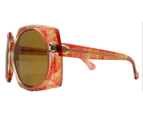 Vintage 1970’s Retro Thick Framed Orange Sunglasses, Deadstock, Made in France - Picture 4 of 6