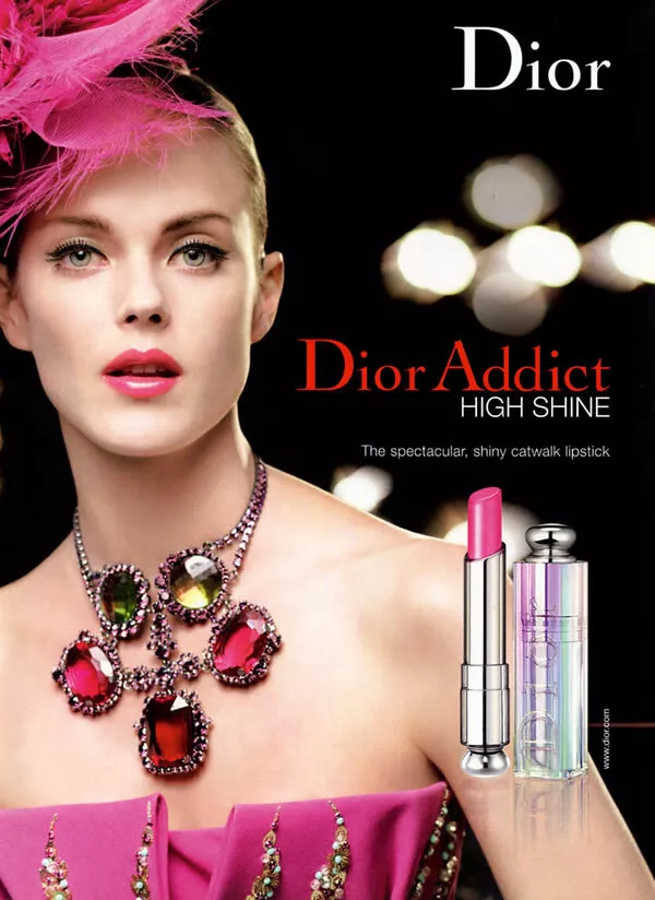 2008 Dior Addict rouge à lèvres brillant maquillage 1 page MAGAZINE AD