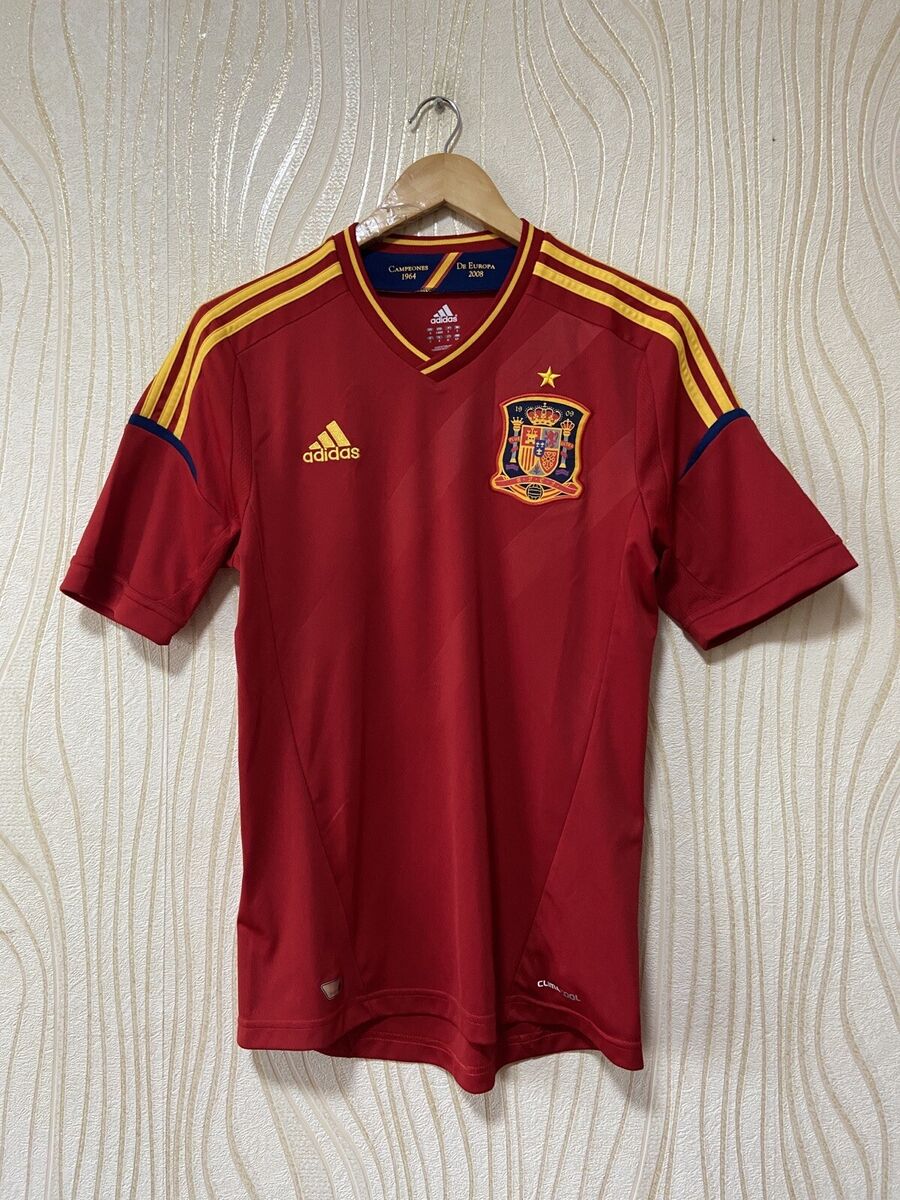 SPAIN 2012 2013 HOME FOOTBALL SHIRT SOCCER JERSEY ADIDAS SPAIN 2012 2013 HOME FOOTBALL SHIRT SOCCER JERSEY ADIDAS