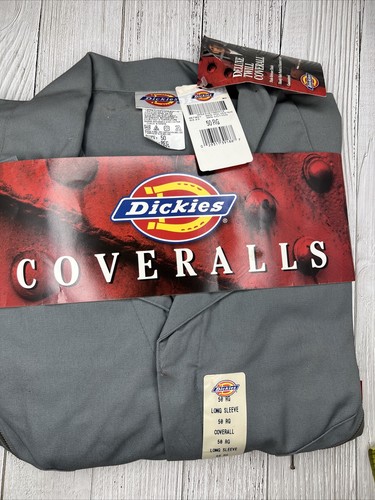 Dickies Size 50 Deluxe Coveralls Mens Cotton Twill Long Sleeve Work NWT Gray