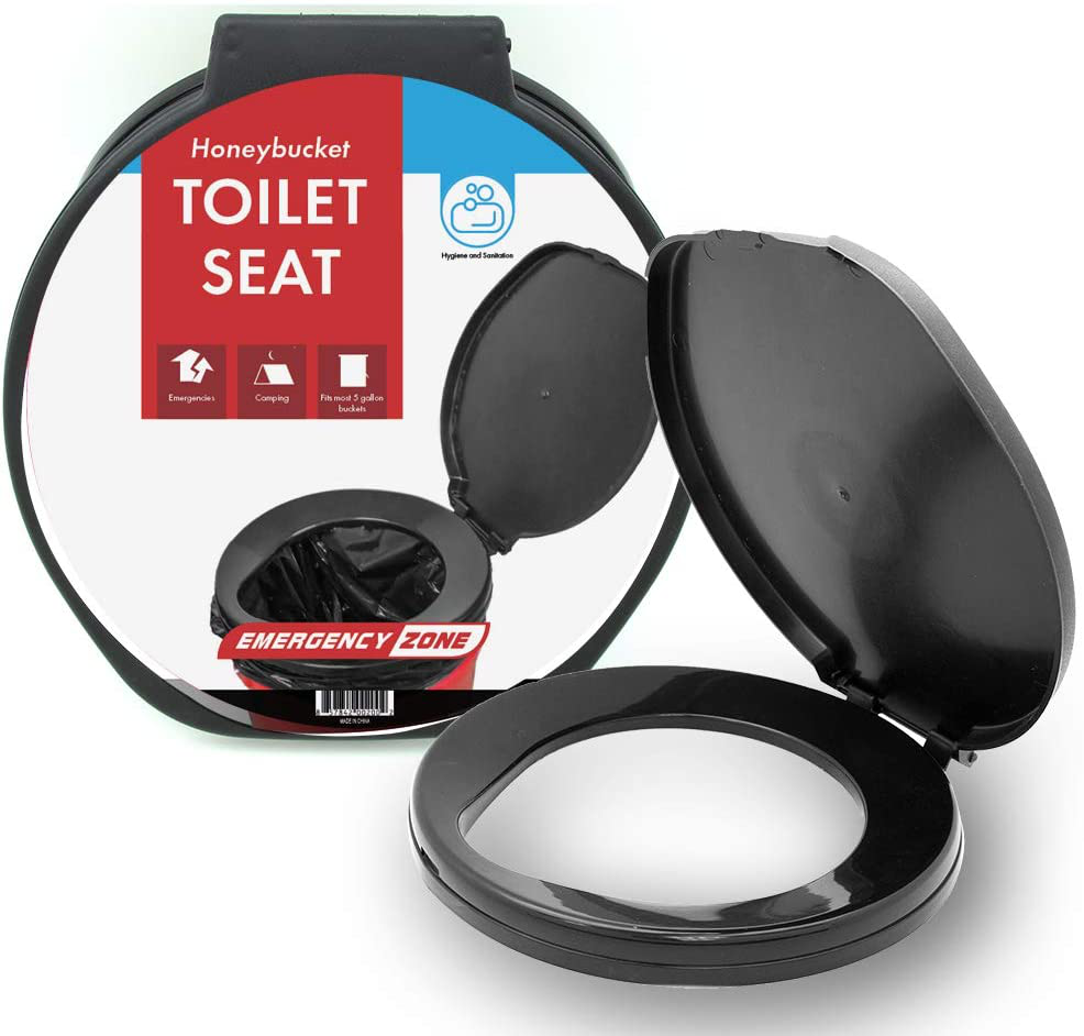 Portable Camping Survival Emergency Toilet Seat Lid for Gallon Buckets  Pack