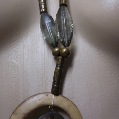 Collier Pendentif Médaille Oiseau En Bronze Cuivre Laiton Fait Main - Modèle Collection Occasion