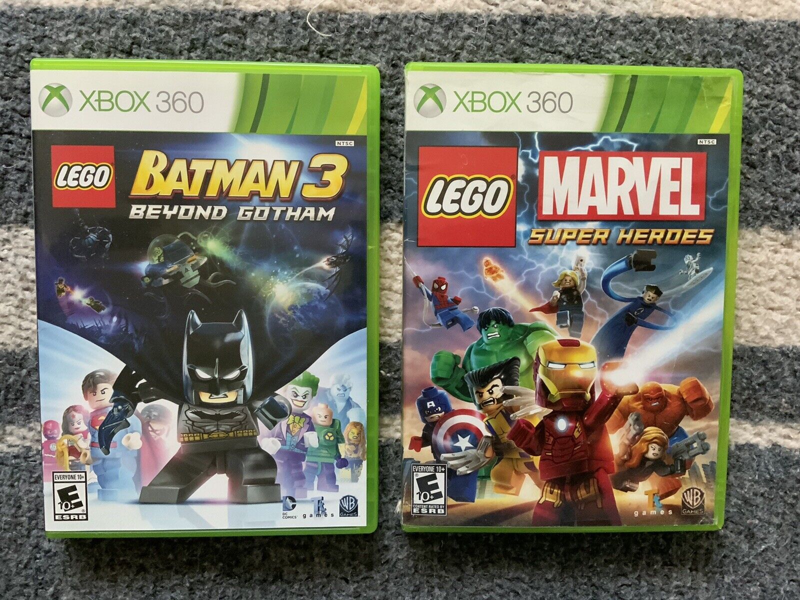 lego DC Batman 3 beyond Gotham￼ & Marvel Super Heroes/xbox 360 game/2 Used  Games