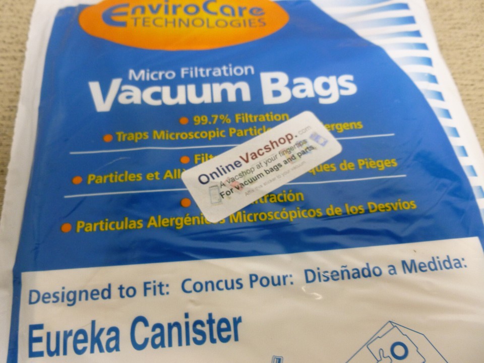 Eureka Style EX Canister Vacuum Cleaner Bags, EnviroCare 3 Bags In Pack