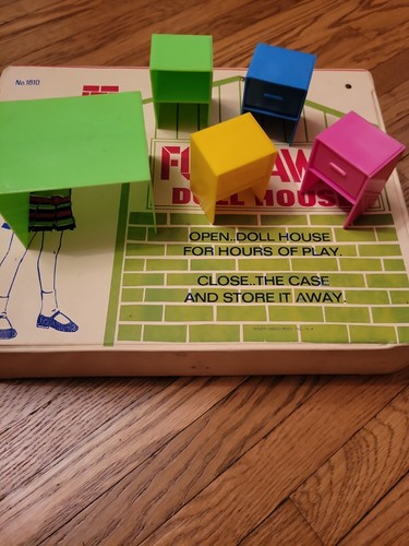 Antique? Fold Away Doll House Miner Toys Rare Dolls No 1610 Vintage Collectible - Picture 2 of 12
