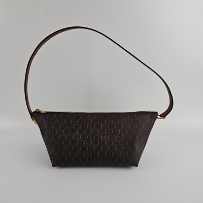Saint Laurent Le Monogramme $1100 Chestnut Canvas/Leather