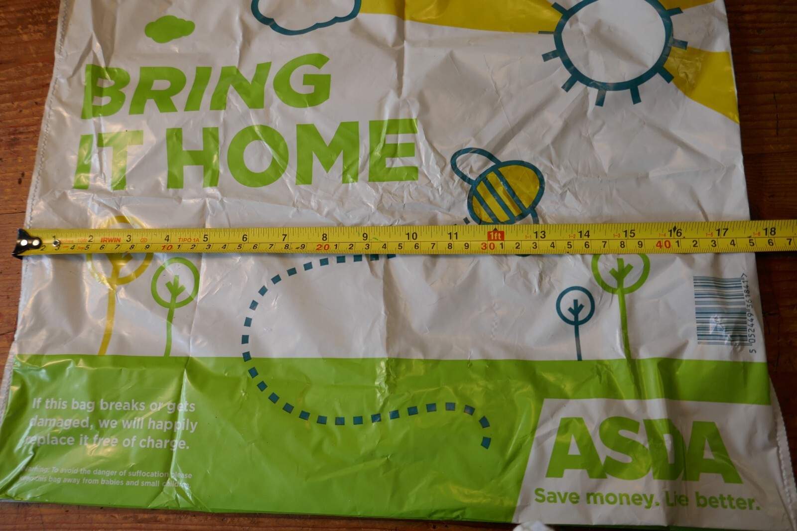 Asda Plastic shopping Bag, A bag for life, break it and they will replace it. eBay