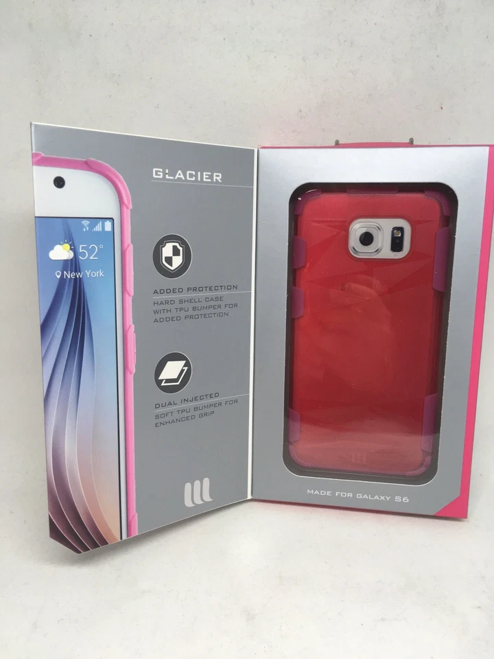 Lifeworks GLACIER Galaxy S6 Rosa Oscuro Carcasa Rígida TPU Parachoques Protección Añadida Foto 2 de 3