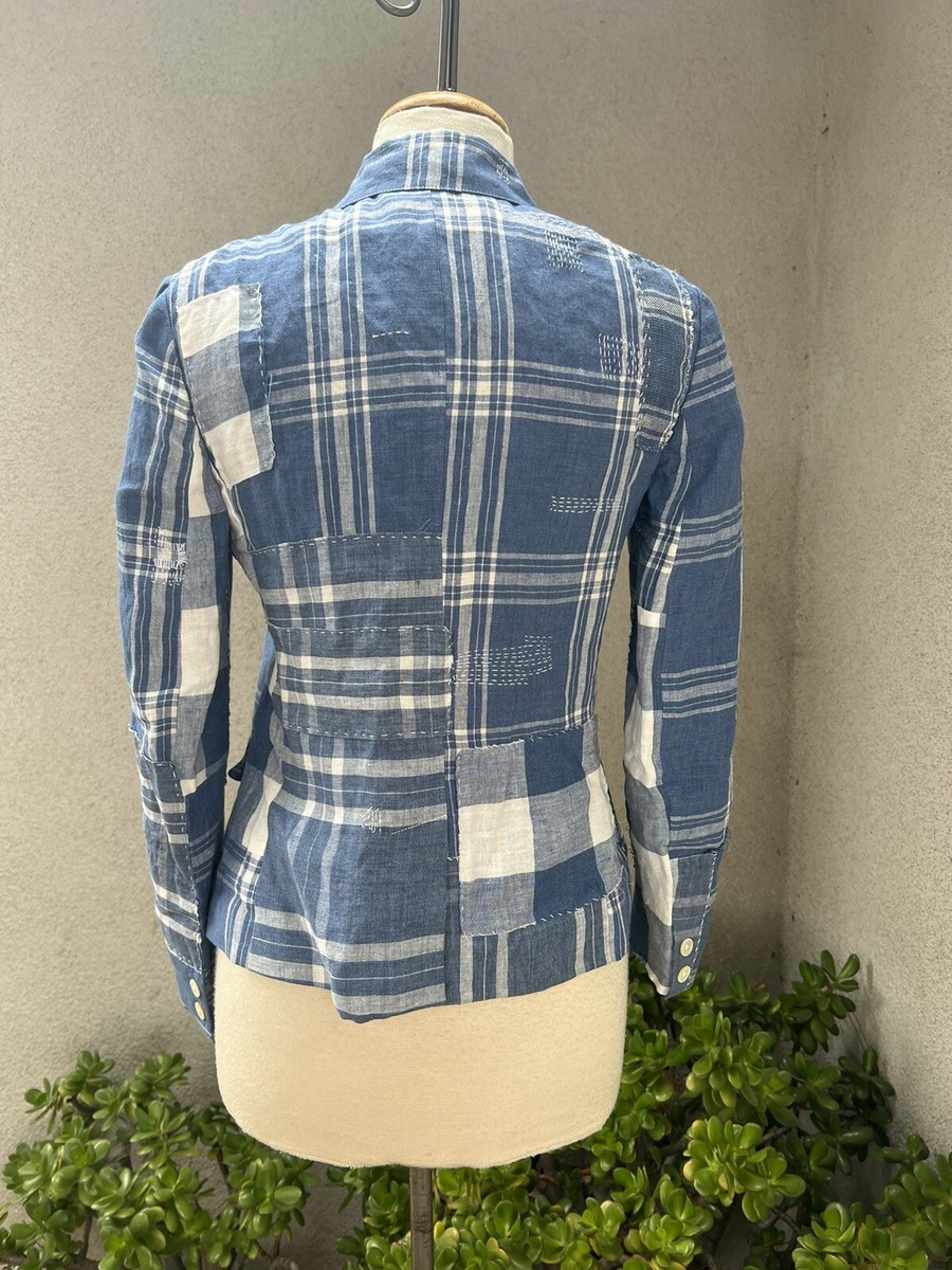 ラルフローレン ジャケット BLUE LABEL by Ralph Lauren Ralph Lauren Blue Label Blazer Jacket Blues Patchwork Sz 6