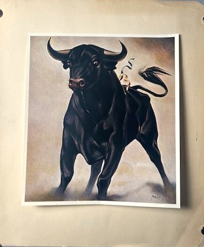 TOM LEA "DER KÄMPFENDE STIER" DRUCK ERSTELLT 1949 - Bild 1 von 7