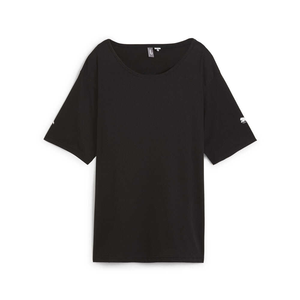 Футболка с круглым вырезом и коротким рукавом Puma Stewie Tokyo, женские черные повседневные топы, 62780
