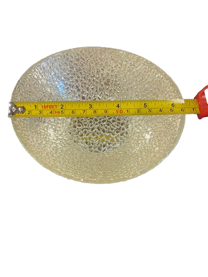 BADASH Piel de Serpiente Plateado Ovalado 6.5 Pulgadas Tazón de Vidrio Caramelo Modelo Nuevo Sin Caja Foto 4 de 4