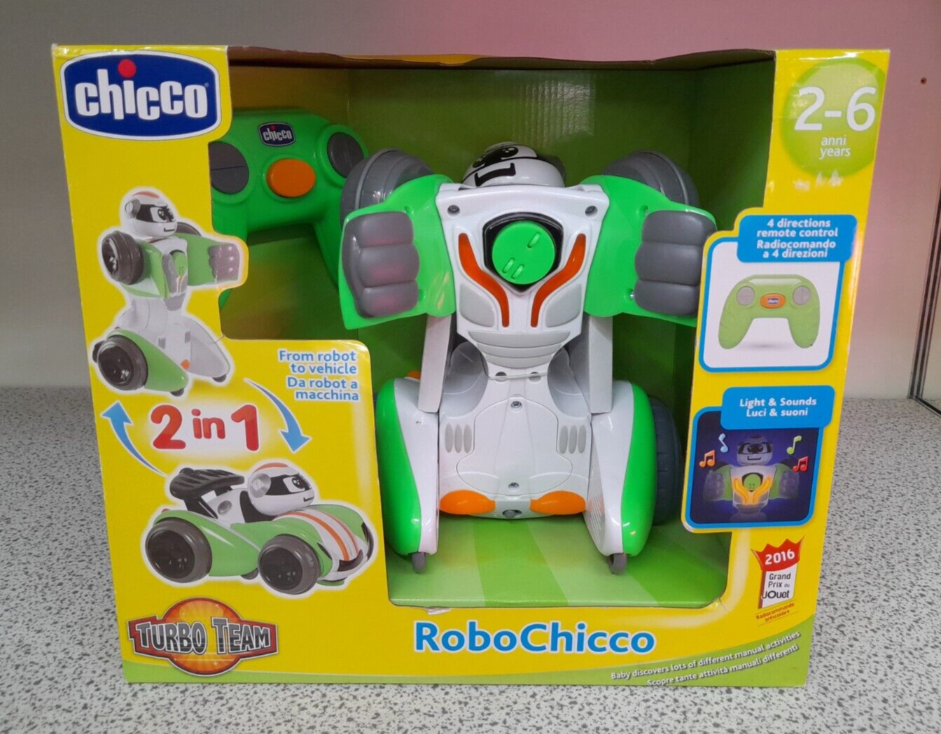 Chicco Auto-Robot 2 in 1 RC Robo Chicco Turbo Team 2-6 anni