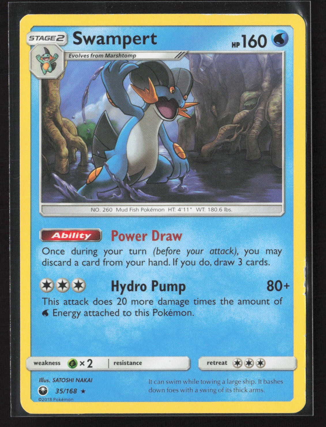 Swampert 35/168 Rare Celestial Storm Pokemon Lightly Played
