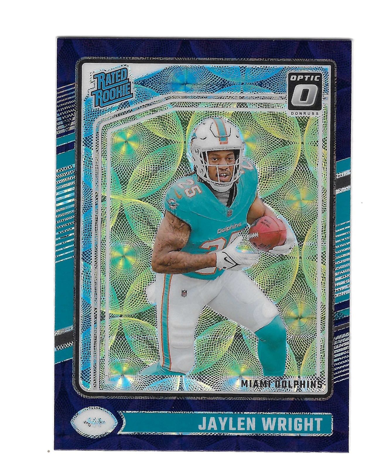 JAYLEN WRIGHT 2024 DONRUSS OPTIC PURPLE SCOPE HOLO ROOKIE #249 $20.00 DOLPHINS
