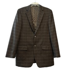 Bachrach 42L Brown Sport Coat Blazer Jacket Wool Men s