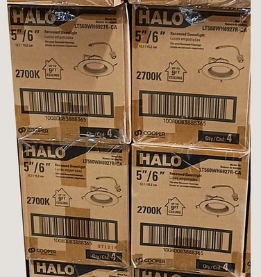 (case of 16) Halo 5-inch and 6-inch Integrated LED Recessed Ceiling Light 90