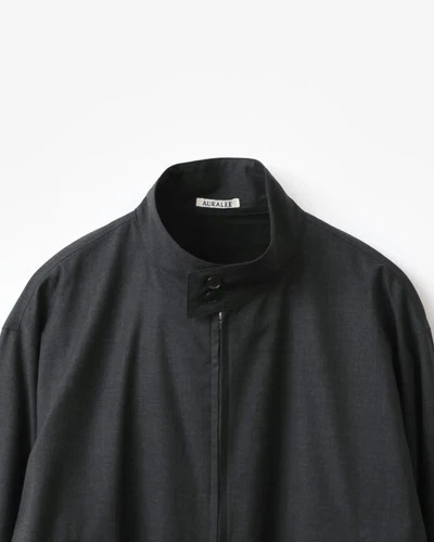 Auralee Ultra Fine Tropical Wool Zip Blouson Charcoal 5 NWT Harrington SS26 image 21