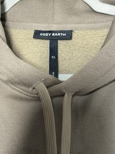 Cozy Earth CityScape Mens Hoodie Logo Brown Size XL - Picture 3 of 5
