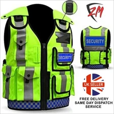 Hi Viz Tactical Vest Enforcement CCTV Tac Security Dog Handler HIGH QUALITY Vest