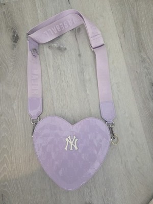 MLB Kids Basic classic monogram heart crossbody pink bag