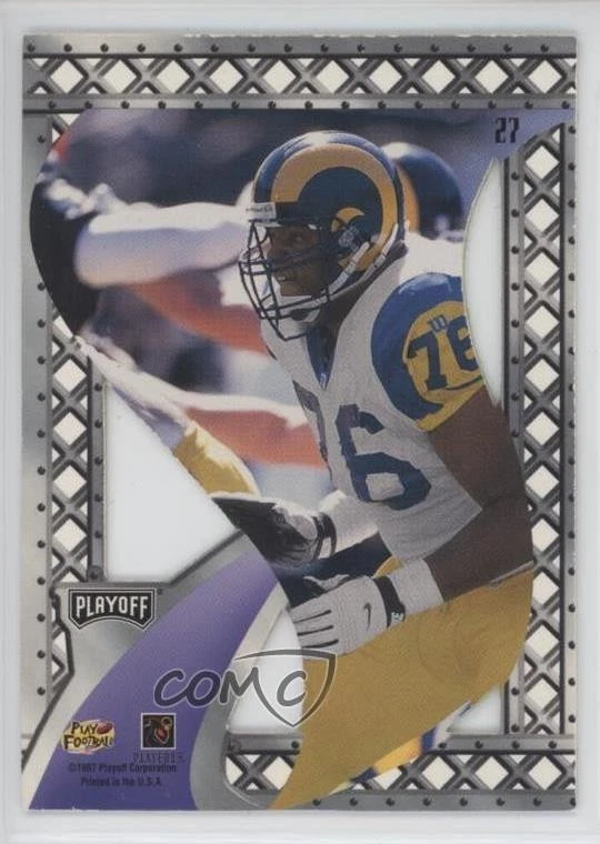 1997 Playoff Contenders Rookie Wave Pennants Green Orlando Pace #27 RC HOF - Image 2 of 2