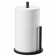 Paper Towel Holder Countertop, Weighted Base Stainless Steel, Black