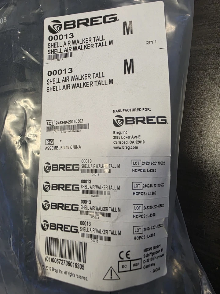 Breg Shell Air Ankle Walker Fracture Boot Inflatable Model: Tall - Size Medium - Image 2 of 4